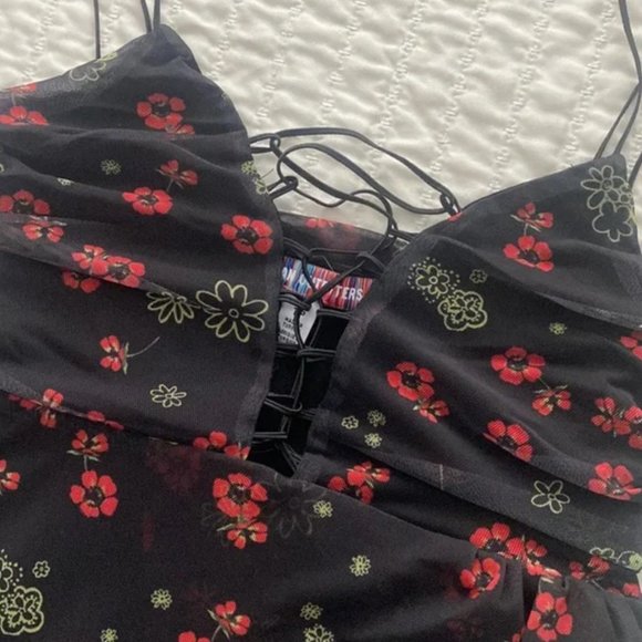 Urban Outfitters | NWT Bright Side Lace-Up Mini Dress - Picture 6 of 13